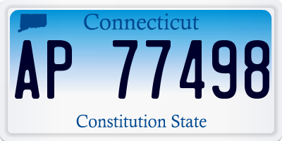 CT license plate AP77498