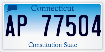 CT license plate AP77504