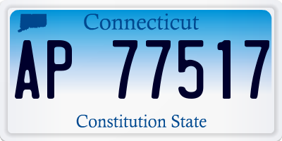 CT license plate AP77517