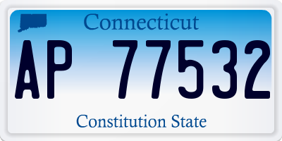 CT license plate AP77532