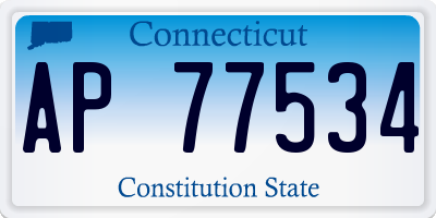 CT license plate AP77534