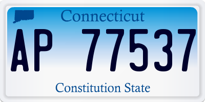 CT license plate AP77537