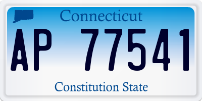 CT license plate AP77541