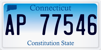 CT license plate AP77546