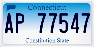 CT license plate AP77547