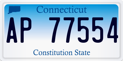 CT license plate AP77554