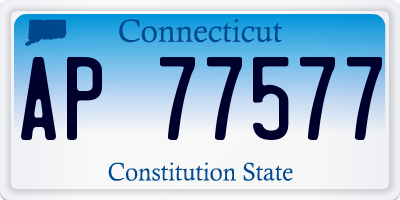 CT license plate AP77577