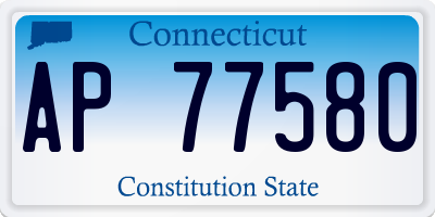 CT license plate AP77580
