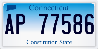 CT license plate AP77586