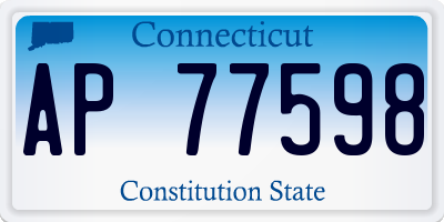 CT license plate AP77598