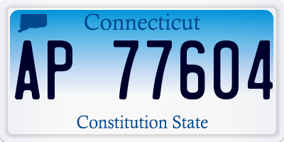 CT license plate AP77604