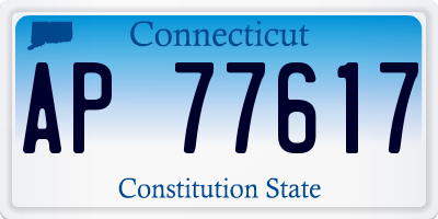 CT license plate AP77617