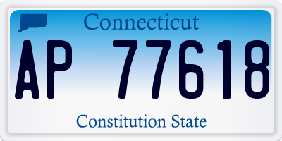 CT license plate AP77618