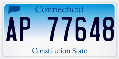 CT license plate AP77648