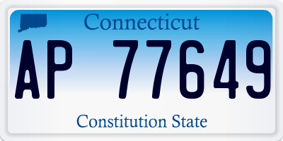CT license plate AP77649