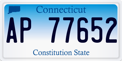CT license plate AP77652