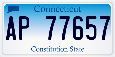 CT license plate AP77657