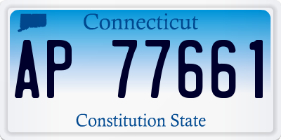 CT license plate AP77661