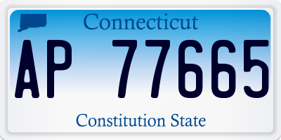 CT license plate AP77665