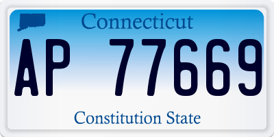 CT license plate AP77669