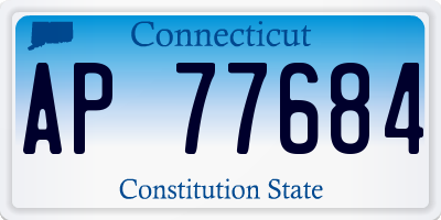 CT license plate AP77684