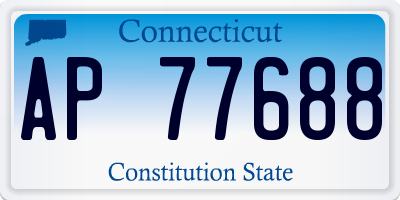 CT license plate AP77688