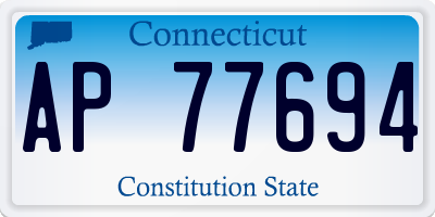 CT license plate AP77694