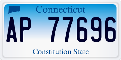 CT license plate AP77696