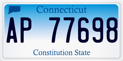 CT license plate AP77698