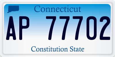 CT license plate AP77702