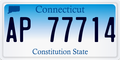 CT license plate AP77714