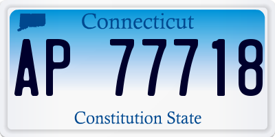 CT license plate AP77718
