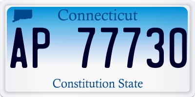 CT license plate AP77730