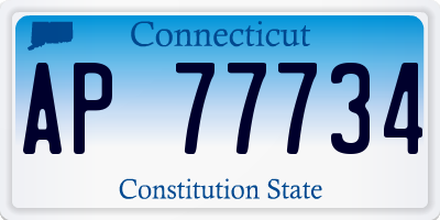 CT license plate AP77734