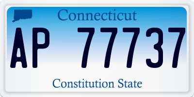 CT license plate AP77737