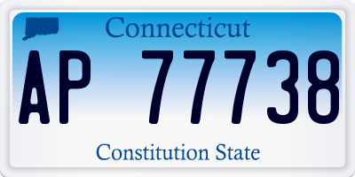 CT license plate AP77738