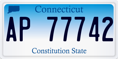 CT license plate AP77742