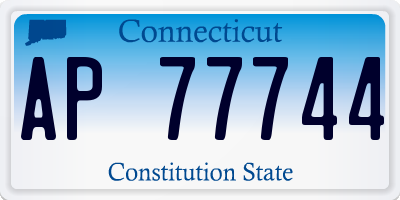CT license plate AP77744