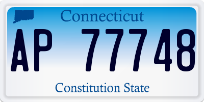 CT license plate AP77748