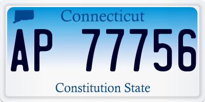 CT license plate AP77756