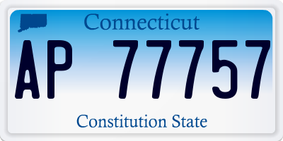 CT license plate AP77757