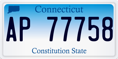 CT license plate AP77758