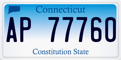 CT license plate AP77760