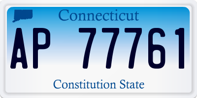 CT license plate AP77761