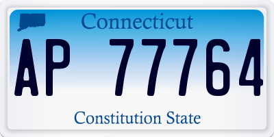 CT license plate AP77764