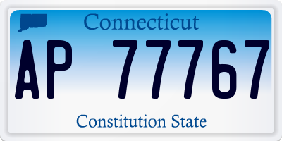 CT license plate AP77767