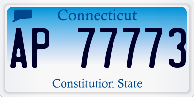 CT license plate AP77773