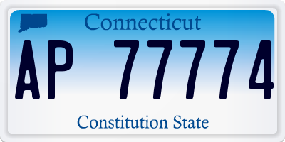 CT license plate AP77774