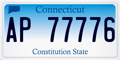 CT license plate AP77776