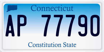 CT license plate AP77790
